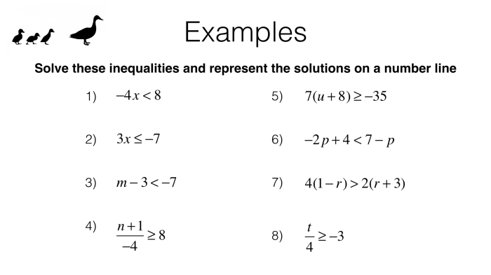 Equations and inequalities quick check