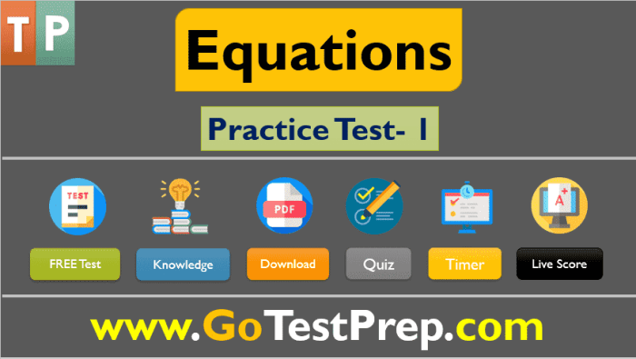 Equations and inequalities quick check