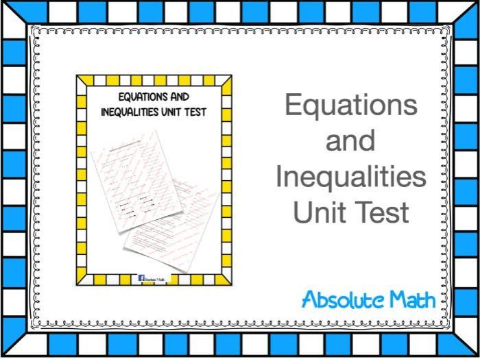 Equations and inequalities quick check