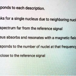 Identify the nmr term that corresponds to each description.